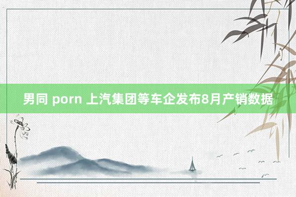男同 porn 上汽集团等车企发布8月产销数据