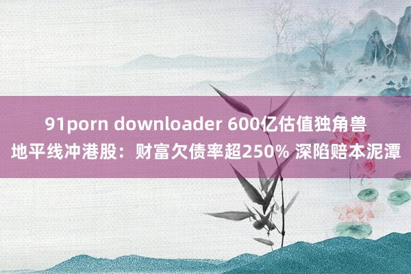 91porn downloader 600亿估值独角兽地平线冲港股：财富欠债率超250% 深陷赔本泥潭