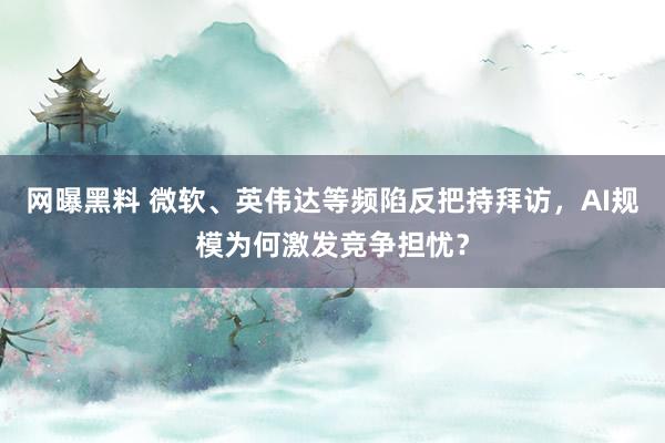 网曝黑料 微软、英伟达等频陷反把持拜访，AI规模为何激发竞争担忧？