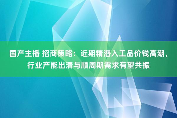 国产主播 招商策略：近期精潜入工品价钱高潮，行业产能出清与顺周期需求有望共振