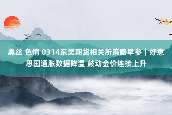 黑丝 色情 0314东吴期货相关所策略早参｜好意思国通胀数据降温 鼓动金价连接上升